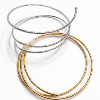 Pulseira Corda de Violão Sophia nas cores dourado e prata